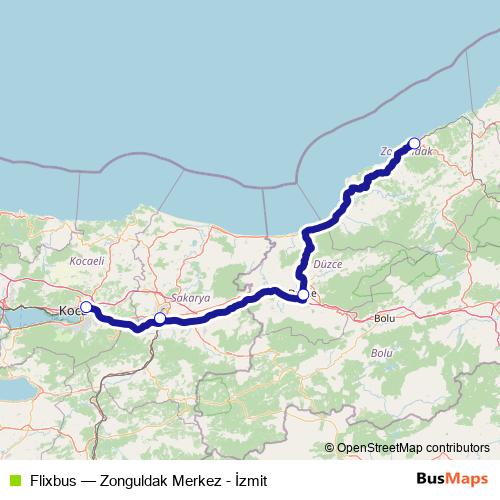 Flixbus bus Line Map