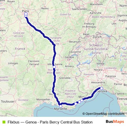 Flixbus bus Line Map