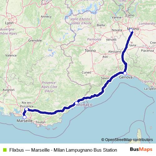 Flixbus bus Line Map