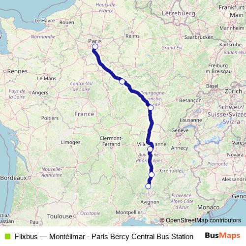 Flixbus bus Line Map