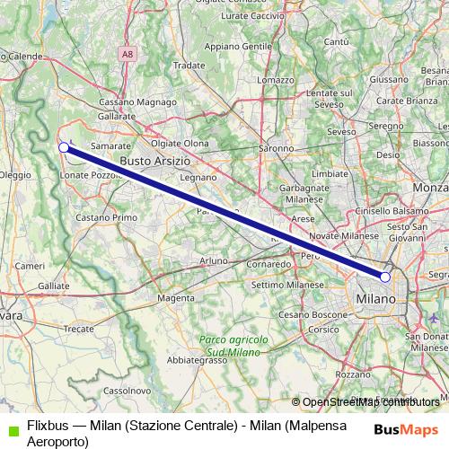 Flixbus bus Line Map