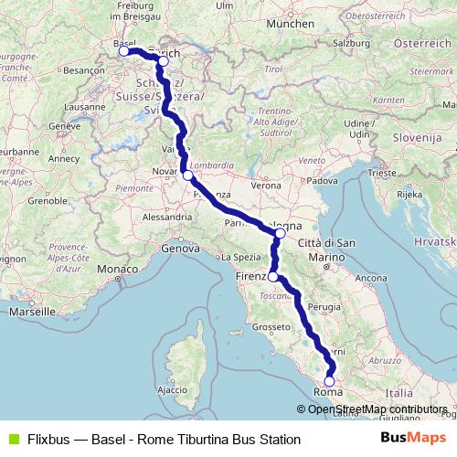Flixbus bus Line Map