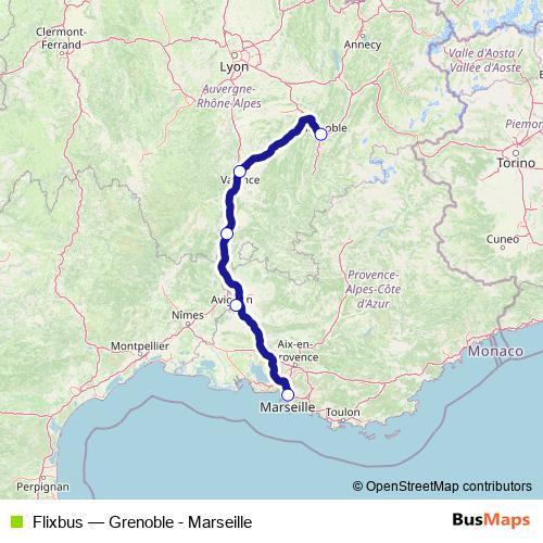 Flixbus bus Line Map