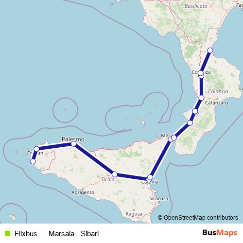 Flixbus bus Line Map