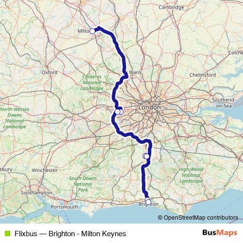 Flixbus bus Line Map