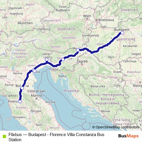 Flixbus bus Line Map