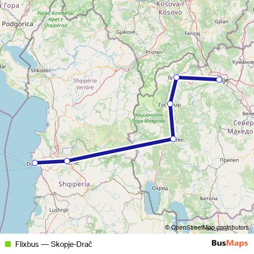 Flixbus bus Line Map
