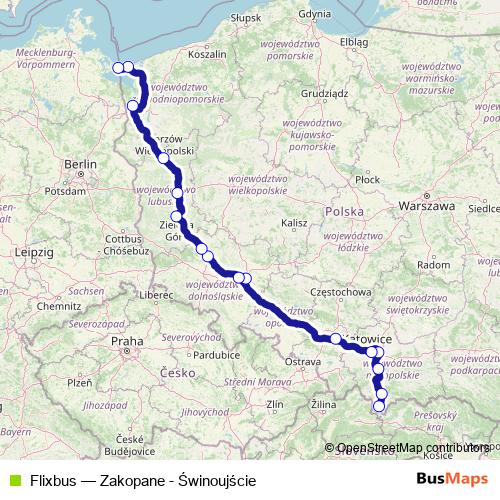 Flixbus bus Line Map