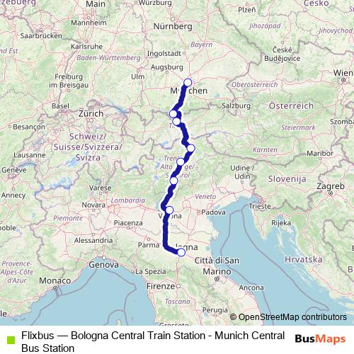 Flixbus bus Line Map