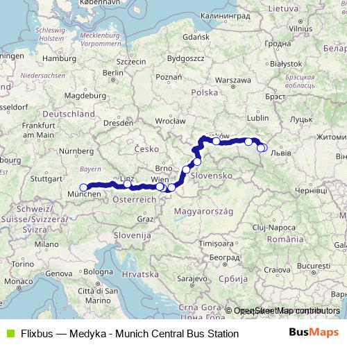 Flixbus bus Line Map