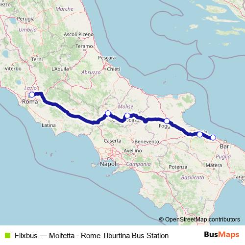 Flixbus bus Line Map