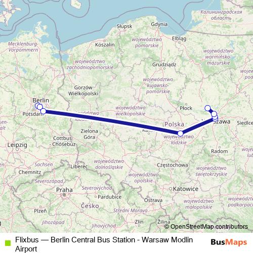 Flixbus bus Line Map