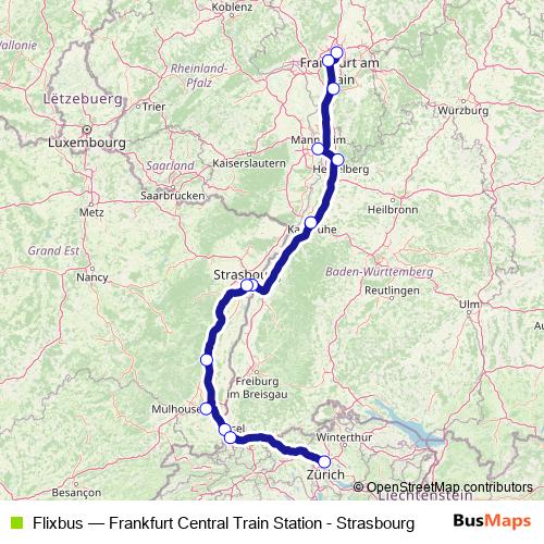 Flixbus bus Line Map