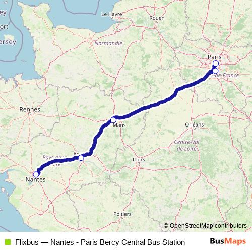 Flixbus bus Line Map