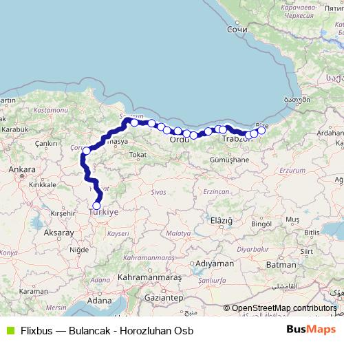Flixbus bus Line Map