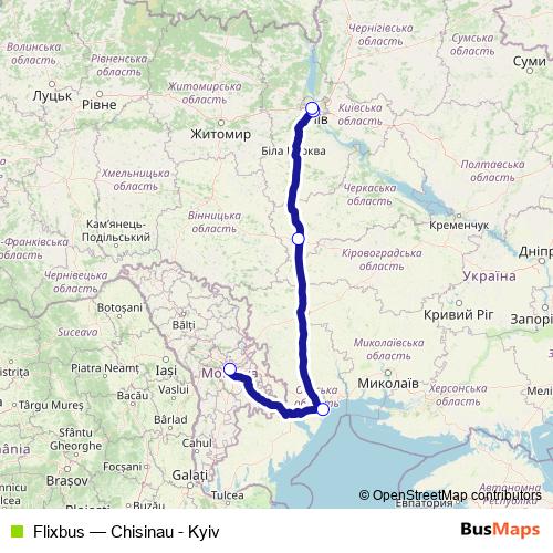 Flixbus bus Line Map