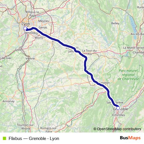 Flixbus bus Line Map