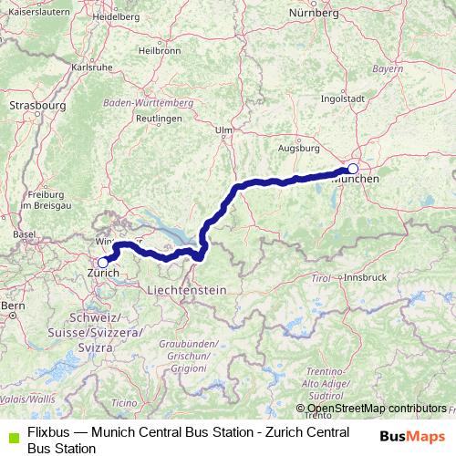 Flixbus bus Line Map
