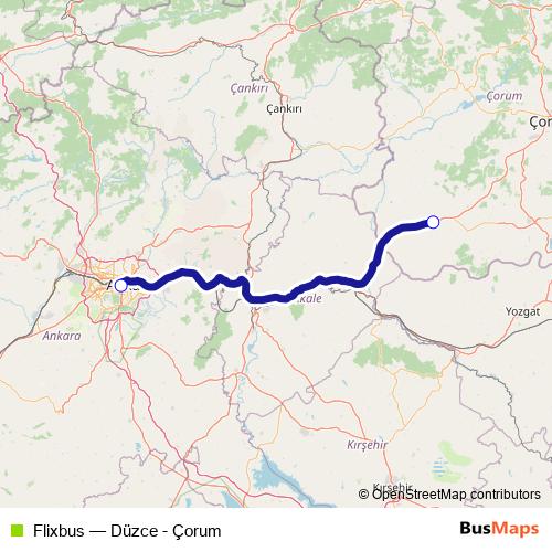 Flixbus bus Line Map