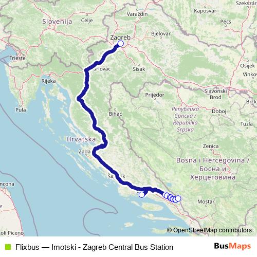 Flixbus bus Line Map