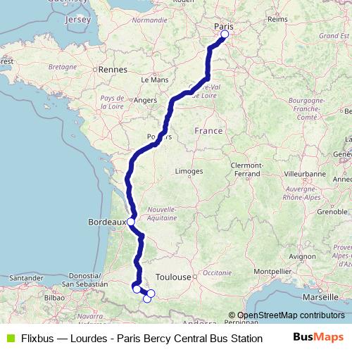 Flixbus bus Line Map
