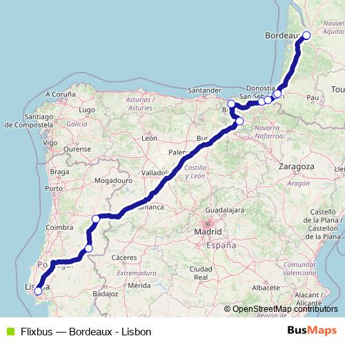 Flixbus bus Line Map