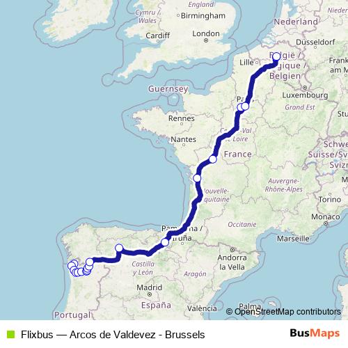 Flixbus bus Line Map