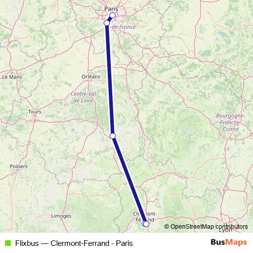 Flixbus bus Line Map