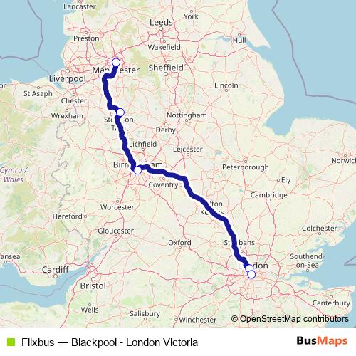 Flixbus bus Line Map