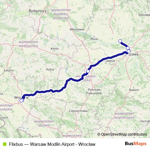 Flixbus bus Line Map