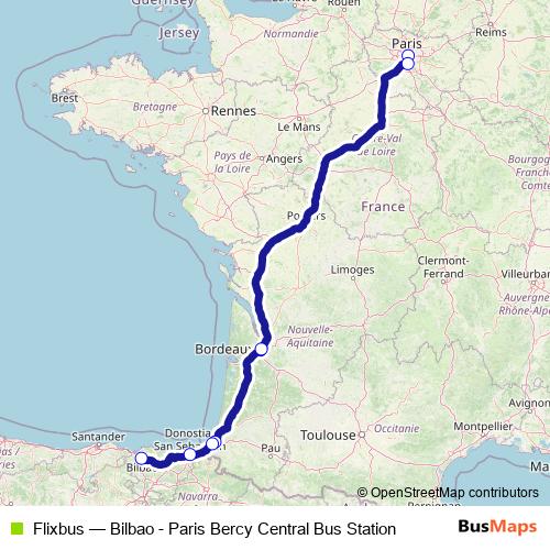 Flixbus bus Line Map