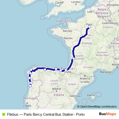 Flixbus bus Line Map