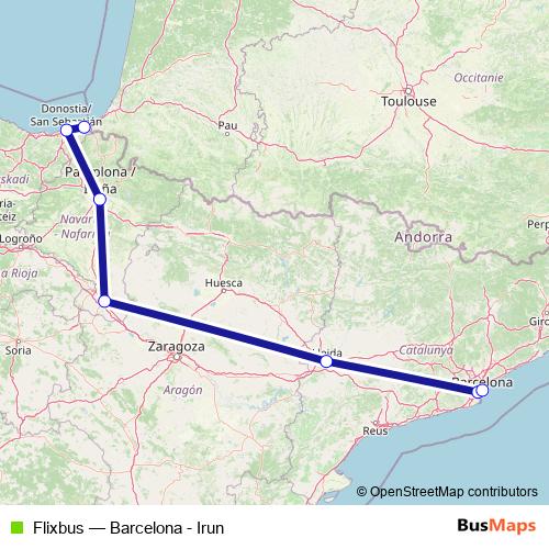 Flixbus bus Line Map