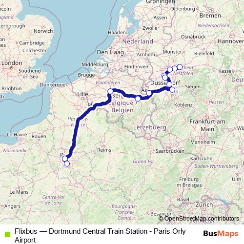 Flixbus bus Line Map