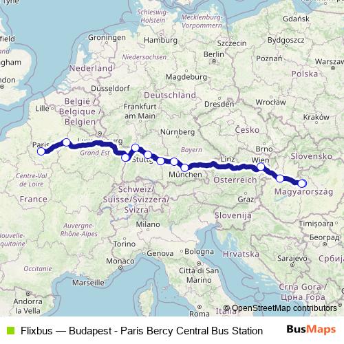 Flixbus bus Line Map