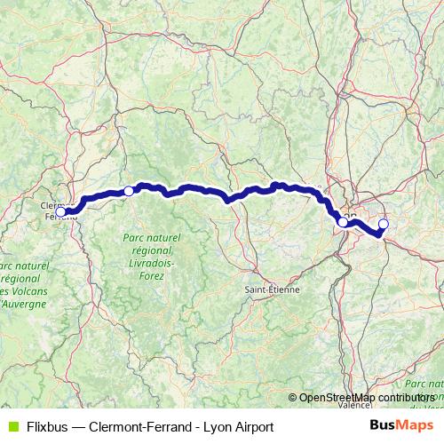 Flixbus bus Line Map