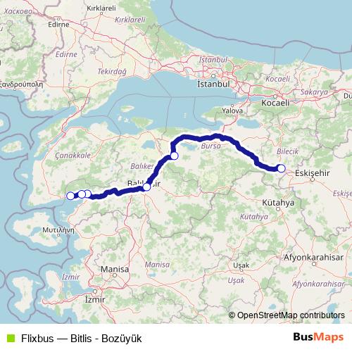 Flixbus bus Line Map