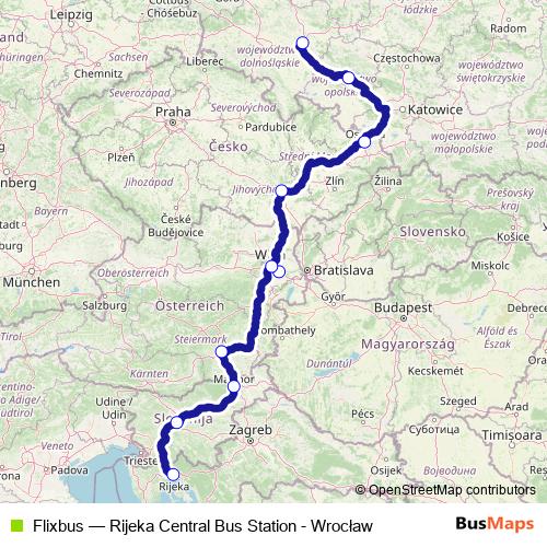 Flixbus bus Line Map