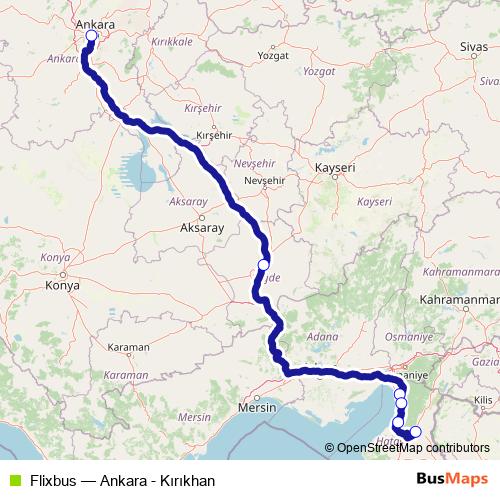 Flixbus bus Line Map