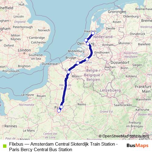 Flixbus bus Line Map