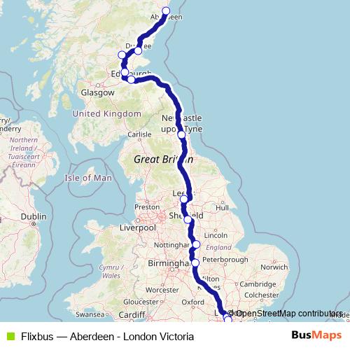 Flixbus bus Line Map