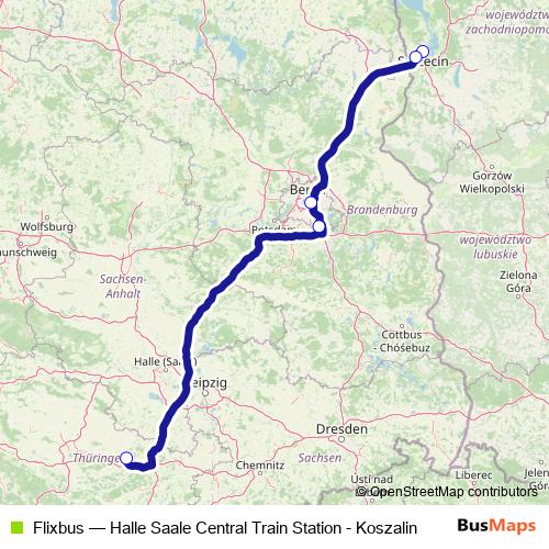 Flixbus bus Line Map