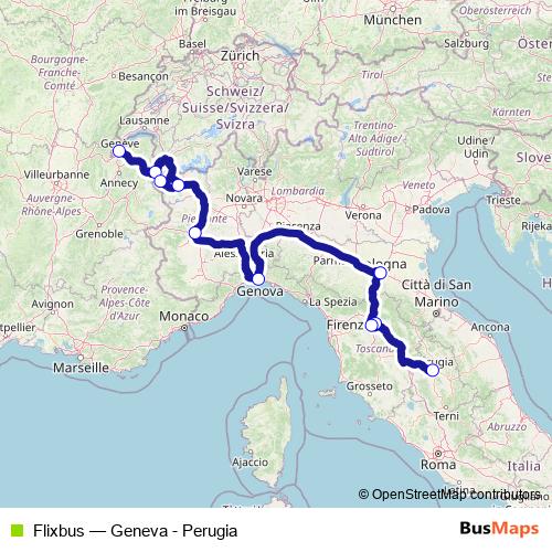 Flixbus bus Line Map