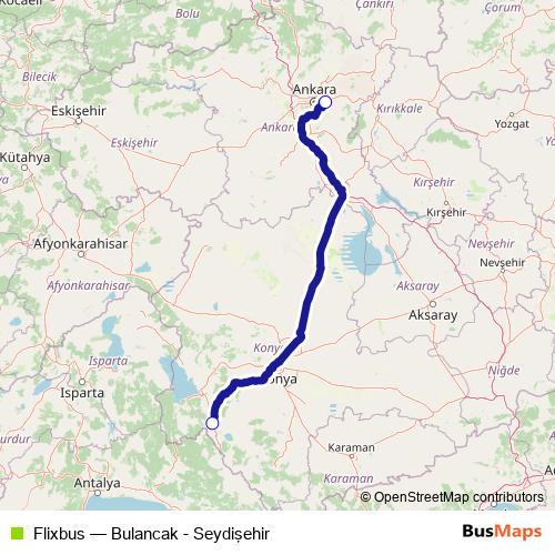 Flixbus bus Line Map