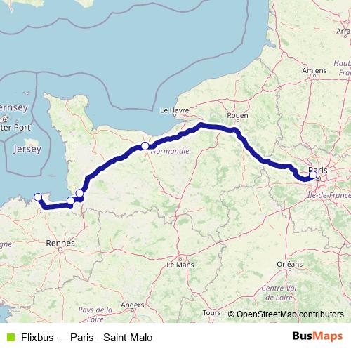 Flixbus bus Line Map