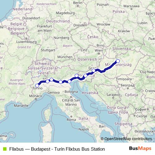 Flixbus bus Line Map