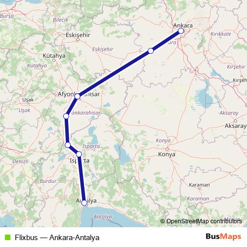 Flixbus bus Line Map