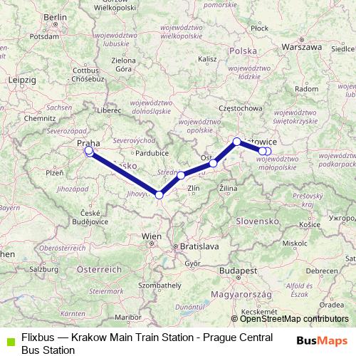 Flixbus bus Line Map