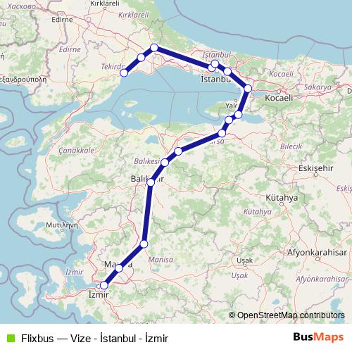Flixbus bus Line Map