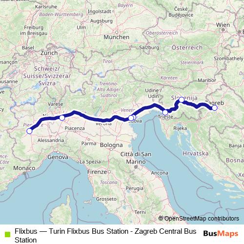 Flixbus bus Line Map